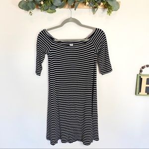 Old Navy Off Shoulder Striped Dress